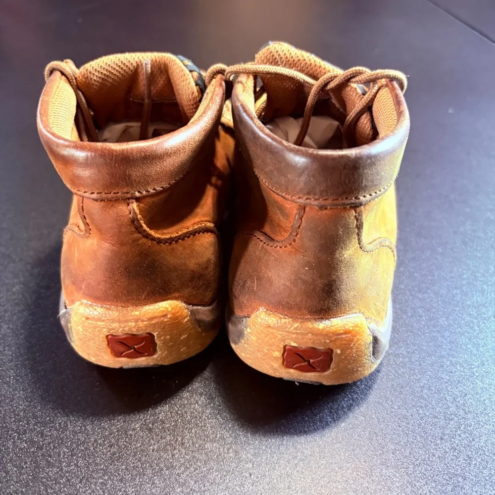 Twisted X Kid's Chukka Driving Mocs Oiled Saddle leather western youth 1 M kids